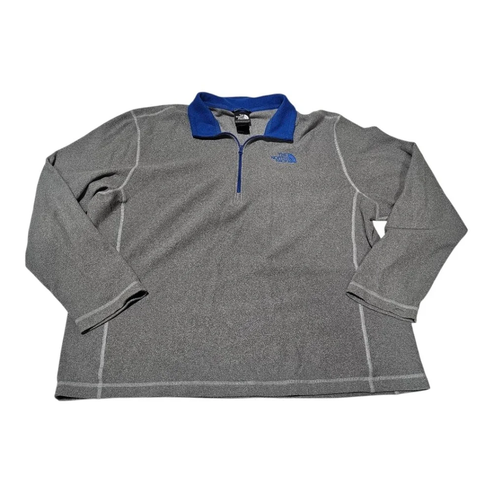 The North Face‎ Blue and Gray Quarter Zip Fleece Pullover XL